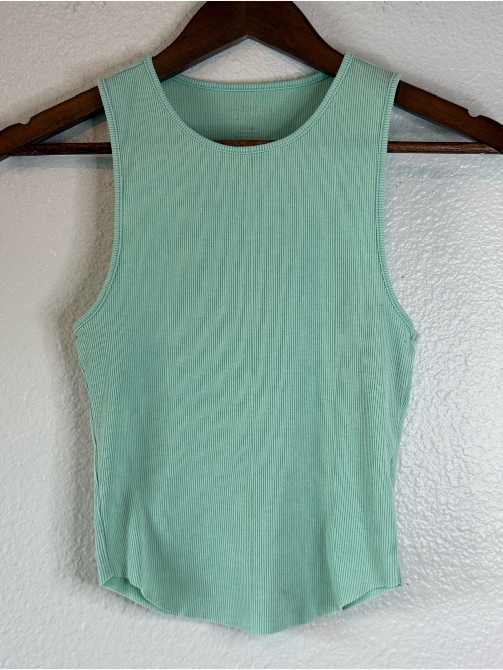 American Eagle Ribbed Tank Top Mint Green Size Small